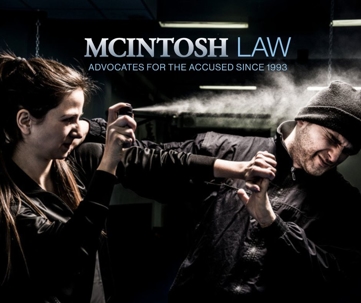 pepper spray blown at attacker